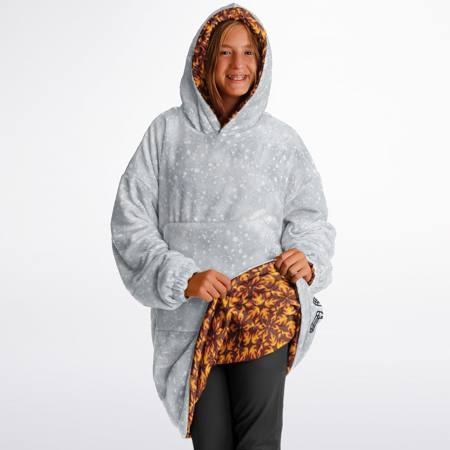 Youth Reversible Snug Hoodie - LET IT SNOW